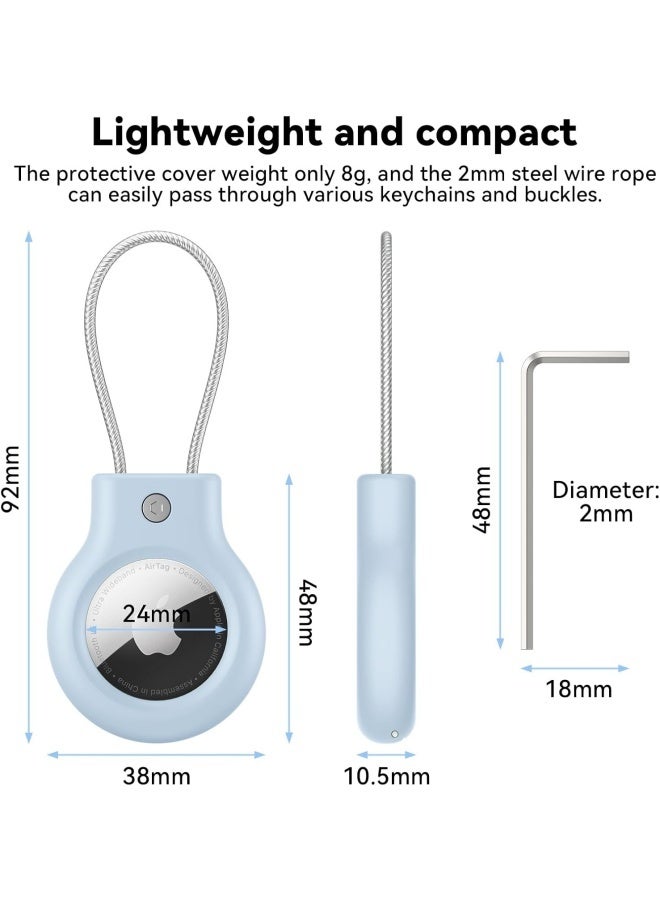 2 Pack Case for AirTag, Anti-Lost Air Tag Lock Case Airtag Keychain Holder for Luggage, Bag, Pet, Key, Backpack - Image 4