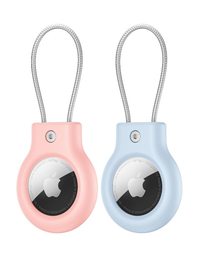 2 Pack Case for AirTag, Anti-Lost Air Tag Lock Case Airtag Keychain Holder for Luggage, Bag, Pet, Key, Backpack - Image 1