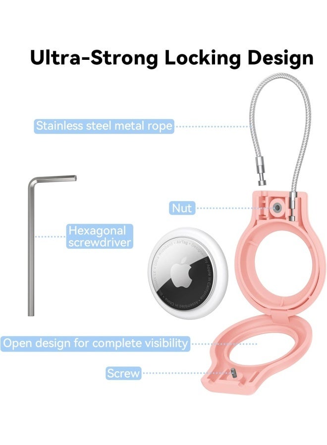 2 Pack Case for AirTag, Anti-Lost Air Tag Lock Case Airtag Keychain Holder for Luggage, Bag, Pet, Key, Backpack - Image 3