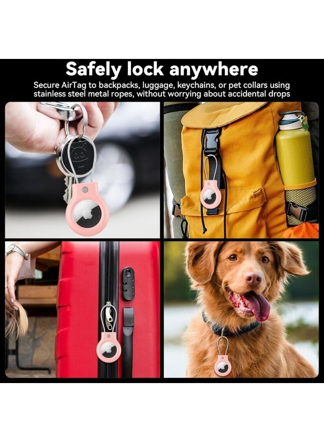 2 Pack Case for AirTag, Anti-Lost Air Tag Lock Case Airtag Keychain Holder for Luggage, Bag, Pet, Key, Backpack - Image 5