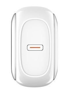 إل دينو LDNIO A1206C شاحن حائط سريع بمنفذ USB وكابل من Type C إلى Type C 27 وات - أبيض  - Image 2
