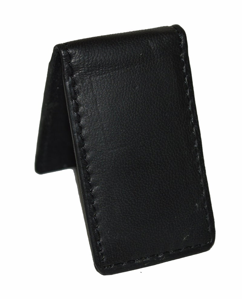 LB LEATHERBOSS Leatherboss Genuine Leather Slim Magnetic Minimalist Bifold Money Clip Cash Holder Wallet, Black  - Image 4