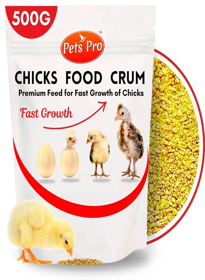 Pets Pro علف بيتس برو الممتاز للدجاج، حبيبات لنمو سريع للدجاج، عبوة 500 غرام، لنمو سريع للدجاج، نظام غذائي صحي للدجاج حديث الولادة، أقل من 99 199 299 - Image 1