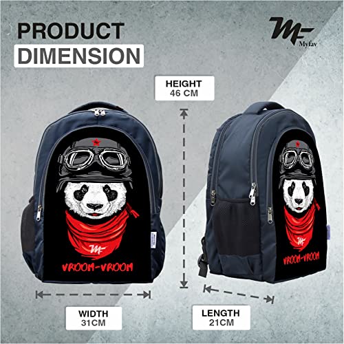 Myfav MY FAV 16 Inch Printed Backpack for Men & Women | Waterproof & Durable Laptop Bag | School, College & Travel Backpack with 16-inch Padded Laptop Compartment | Lightweight Water-Resistant Casual Bag - Image 3
