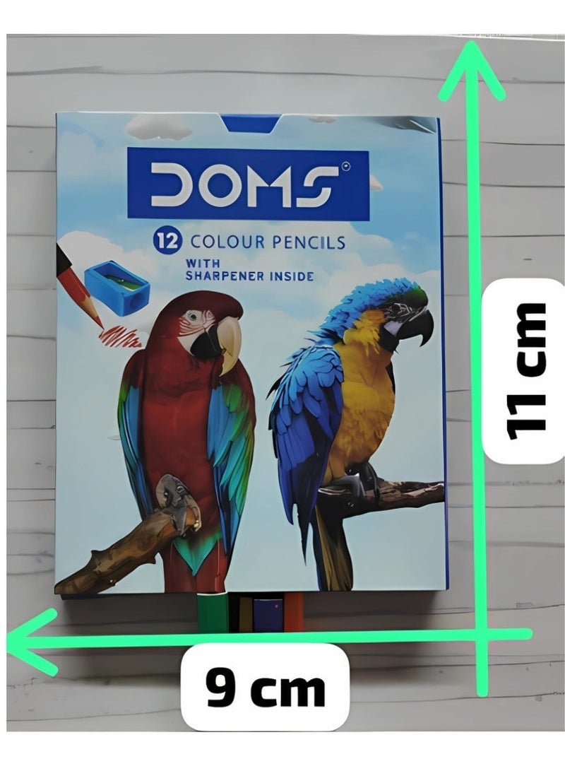 DOMS 12-Color Mini Wooden Pencil Box – Smooth and Vibrant Shades - Image 2