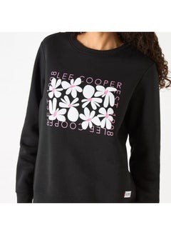 Lee Cooper Lee Cooper Logo Embossed Sweatshirt with Long Sleeves  - Image 4
