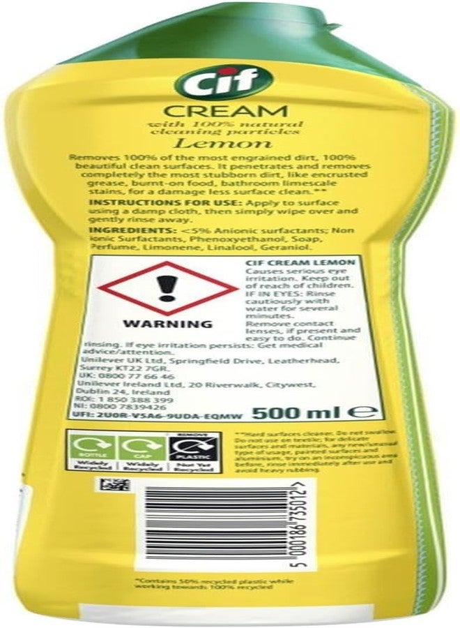 Cif Cream Lemon 500 Ml (pack Of 4) - Image 3