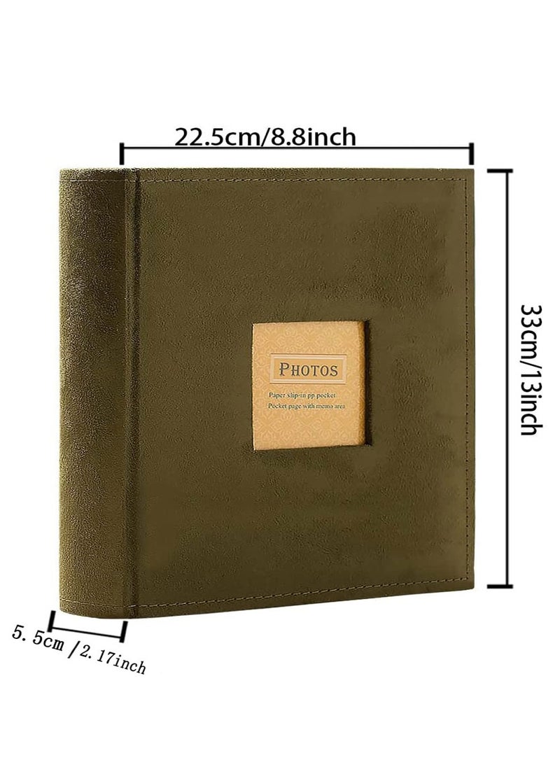 HomarKet 4x6 300 Wedding and Baby Photo Album with Memo Green  - Image 4