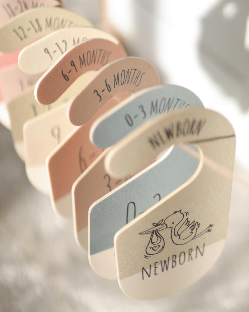 HIPPOTALE Baby Clothes Dividers For Closet - Wooden Baby Clothes Organizer Dividers for Boy & Girl, 8 Baby Closet Dividers by Size - Ideal Clothing Organizers - Image 4