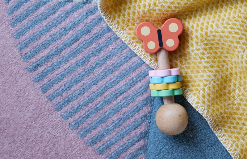 Petit Collage Butterfly Wooden Shaker - Image 2