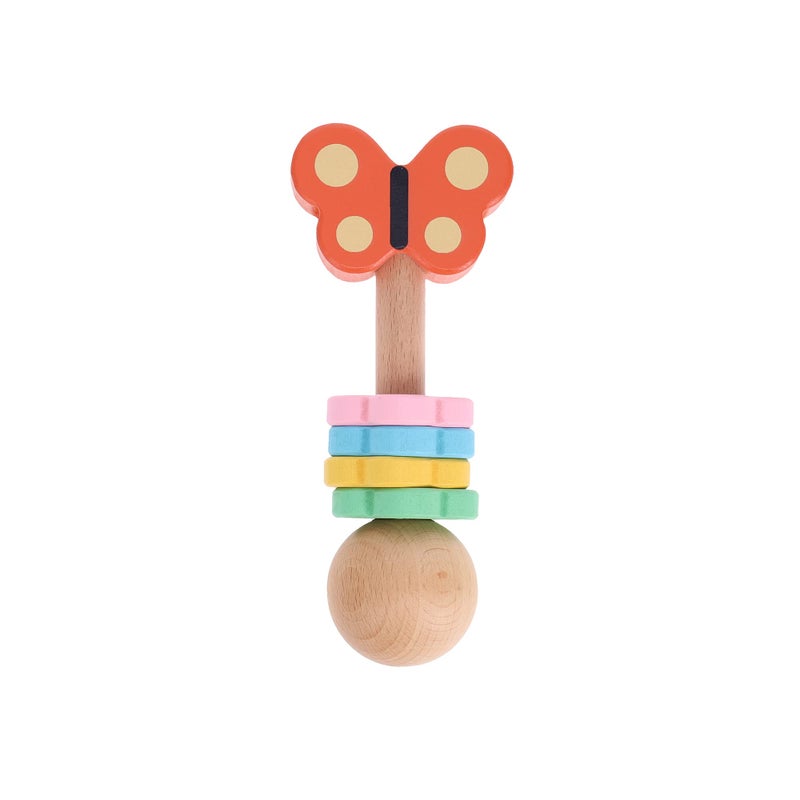 Petit Collage Butterfly Wooden Shaker - Image 1