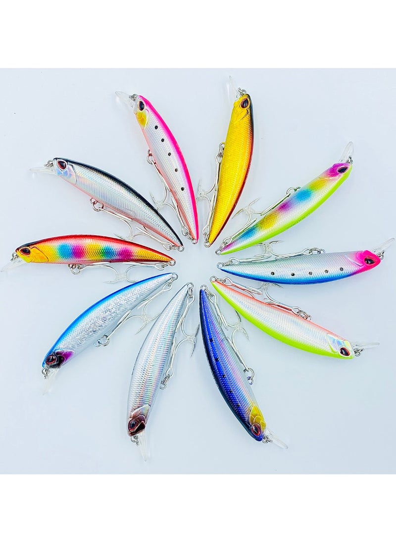 oakura Brute Fishing Lure Bkk Triple Hook - 90Mm Length, 19G Weight, Vibrating Sinking Action, Low Air Resistance Design, 10 Mesmerizing Colors  - Image 3