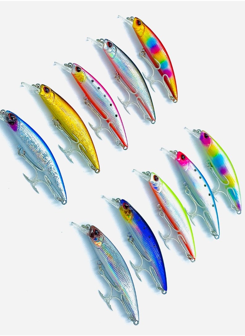 oakura Brute Fishing Lure Bkk Triple Hook - 90Mm Length, 19G Weight, Vibrating Sinking Action, Low Air Resistance Design, 10 Mesmerizing Colors  - Image 4