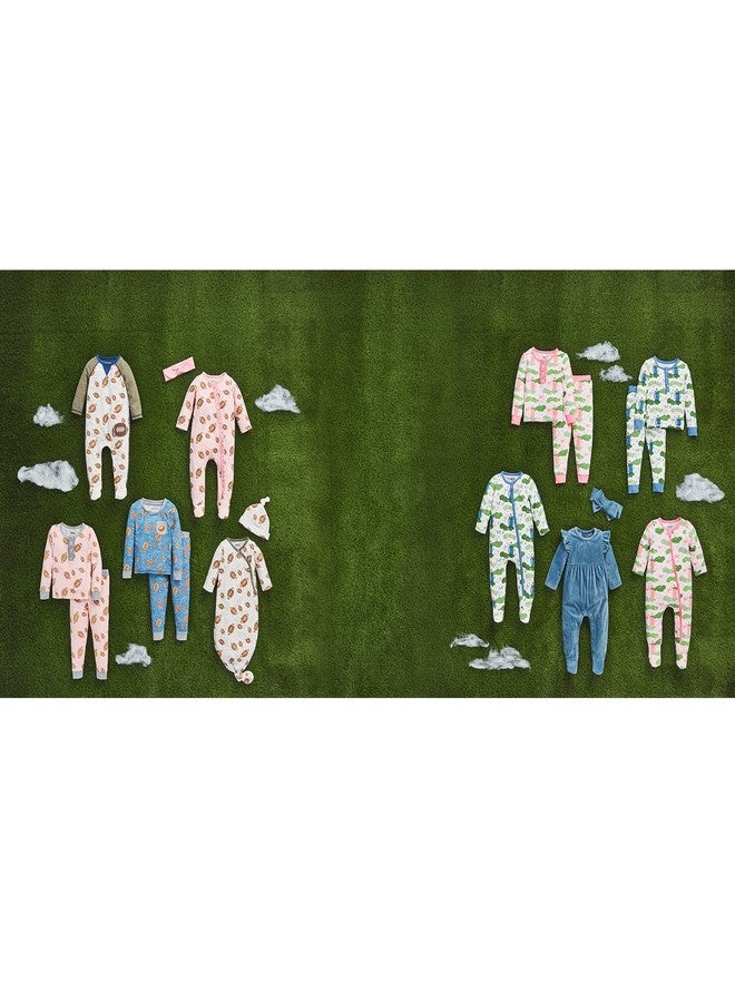 Mud Pie Baby Girl Sleeper, Waffle Football - Image 2