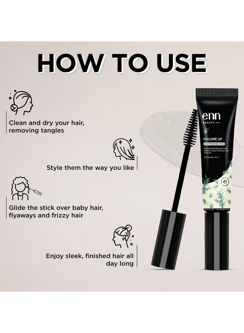 Enn Beauty Volume Up Hair Finishing StickFrizzy Flyaway Baby Hair Fixer with Redensyl and Rosemary Helps in Hair Growth Non Sticky and Non Greasy For Men and Women 20ml - Image 3