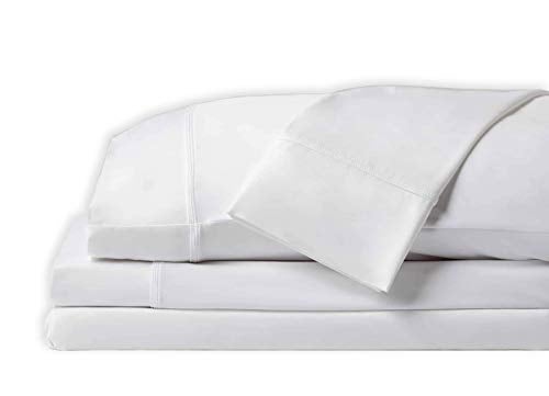 SHEEX Original Performance Sheets Set KingCalifornia King Bright White Cooling Sheets Moisture Wicking 1 Flat Cooling Sheet 1 Fitted Cooling Sheet 2 Pillow Covers Wrinkle Free Sleep Aid