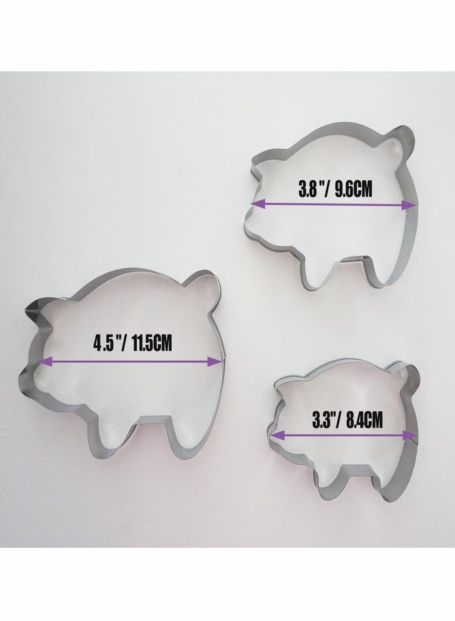 Heluok Mexican Piggy Cookie Cutters, Metal Gingerbread Piggy Marranitos Cookie Cutter, Pig Shaped Pig Cookie Cutter for Baking, 3 Sizes Large/Medium/Small (4.5Inch/ 3.8Inch/ 3.3Inch) - Image 2