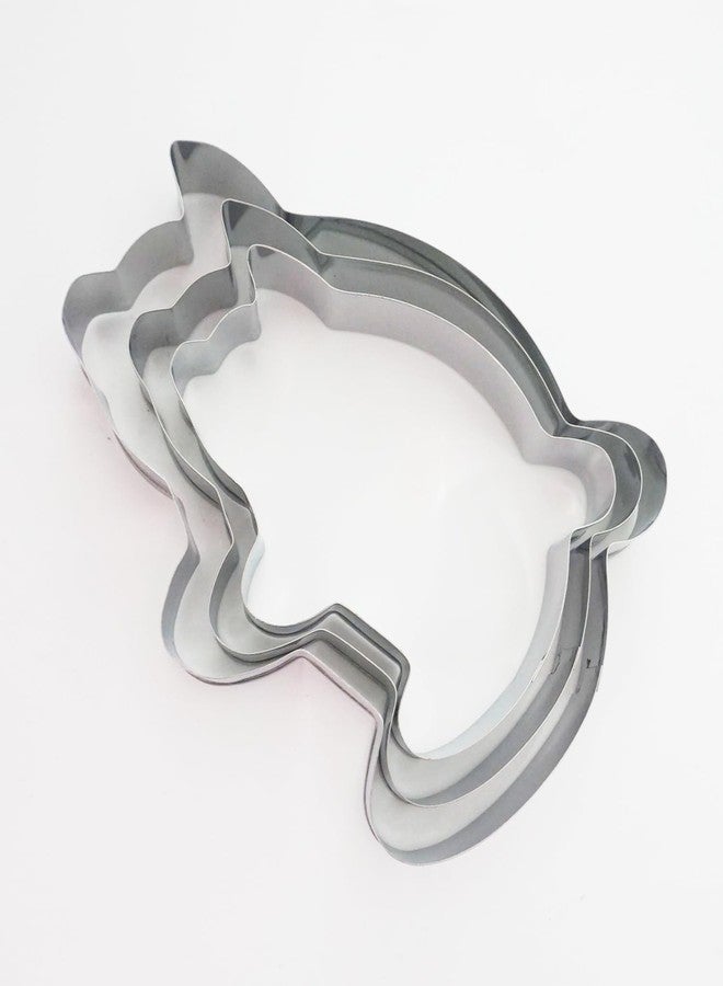 Heluok Mexican Piggy Cookie Cutters, Metal Gingerbread Piggy Marranitos Cookie Cutter, Pig Shaped Pig Cookie Cutter for Baking, 3 Sizes Large/Medium/Small (4.5Inch/ 3.8Inch/ 3.3Inch) - Image 5