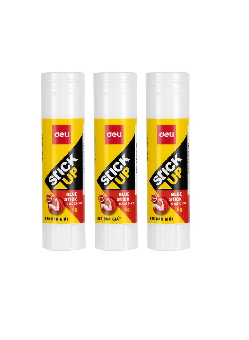 Deli 3-Piece Glue Stick 8gm Content Per Tube - Image 1