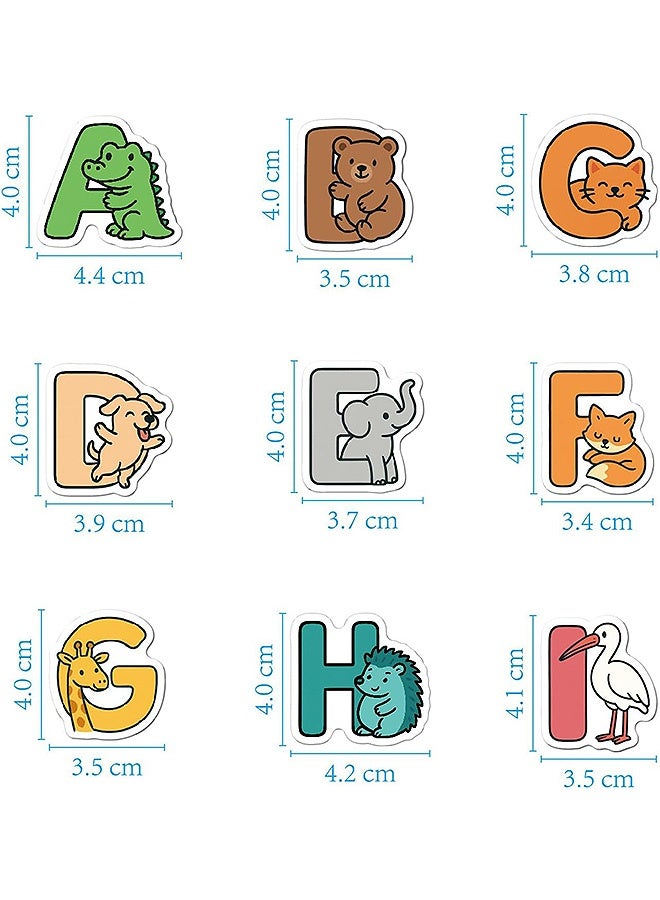 MXN 104 Pcs Alphabet ABC Stickers Vinyl Waterproof Cute Animal Colorful Letter Sticker, Self-Adhesive Dinosaurs Ocean Animals Insects Stickers for Decorative Scrapbooking Calendar, Kids Boys DIY Gift - Image 2