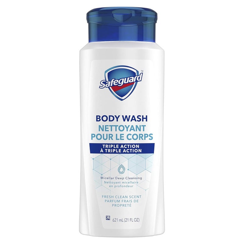 Safeguard Body Wash Triple Action Deep Cleansing Fresh Clean Scent 21 FL Oz - Image 1