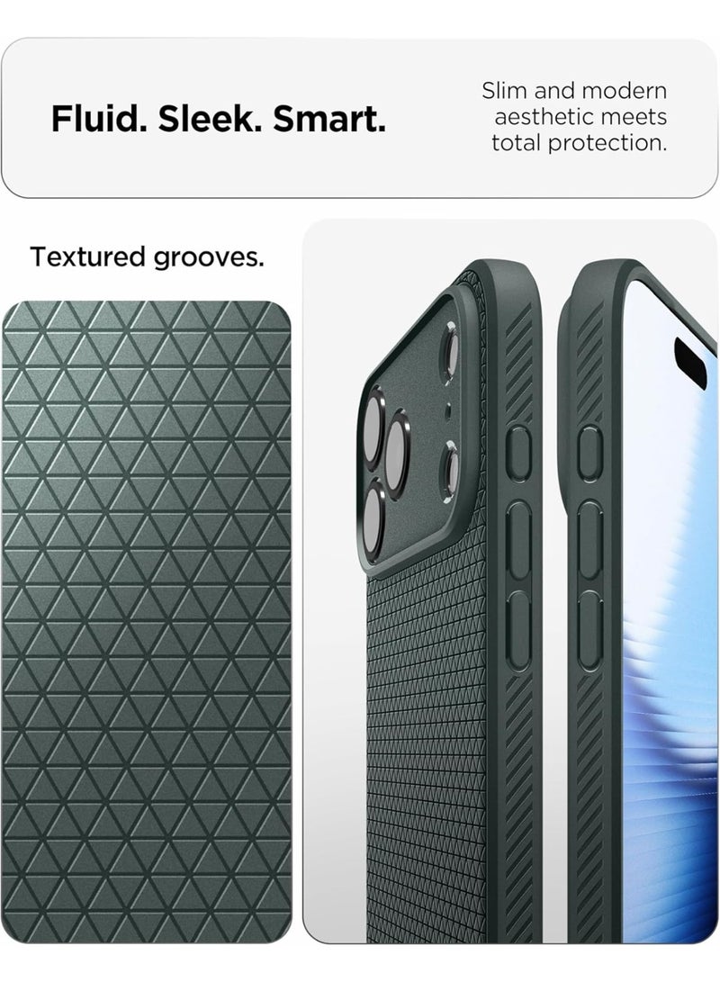 Spigen غطاء هاتف آيفون 17 برو سائل هواء (2025) - أخضر عميق - Image 3