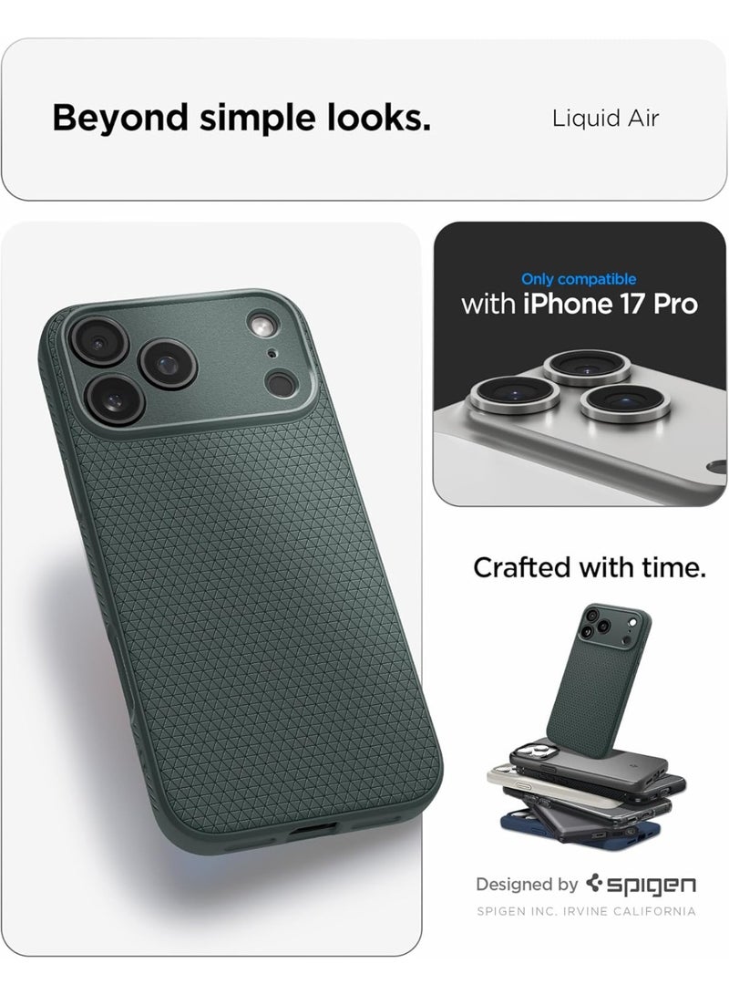 Spigen غطاء هاتف آيفون 17 برو سائل هواء (2025) - أخضر عميق - Image 2