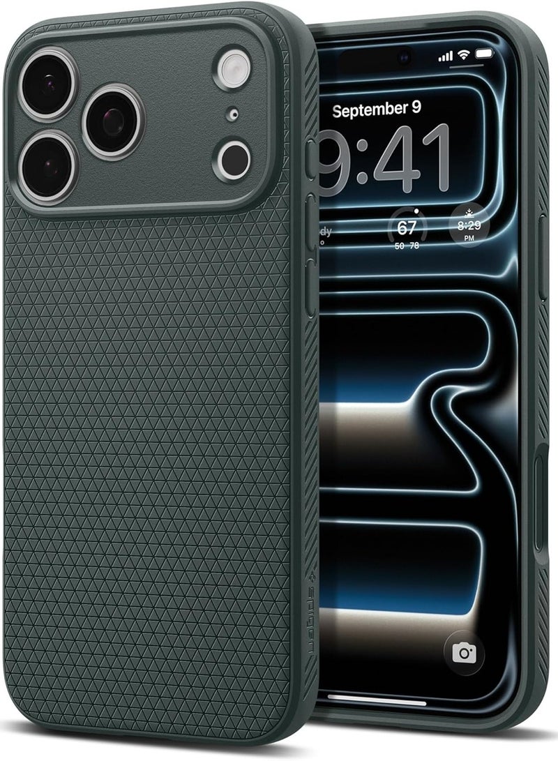 Spigen غطاء هاتف آيفون 17 برو سائل هواء (2025) - أخضر عميق - Image 1