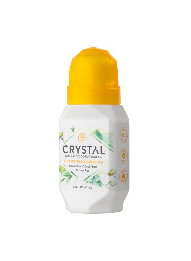 CRYSTAL ESSENCE مزيل عرق معدني كريستال رول أون، بابونج وشاي أخضر، 2.25 أونصة سائلة (عبوة من 12) - Image 4