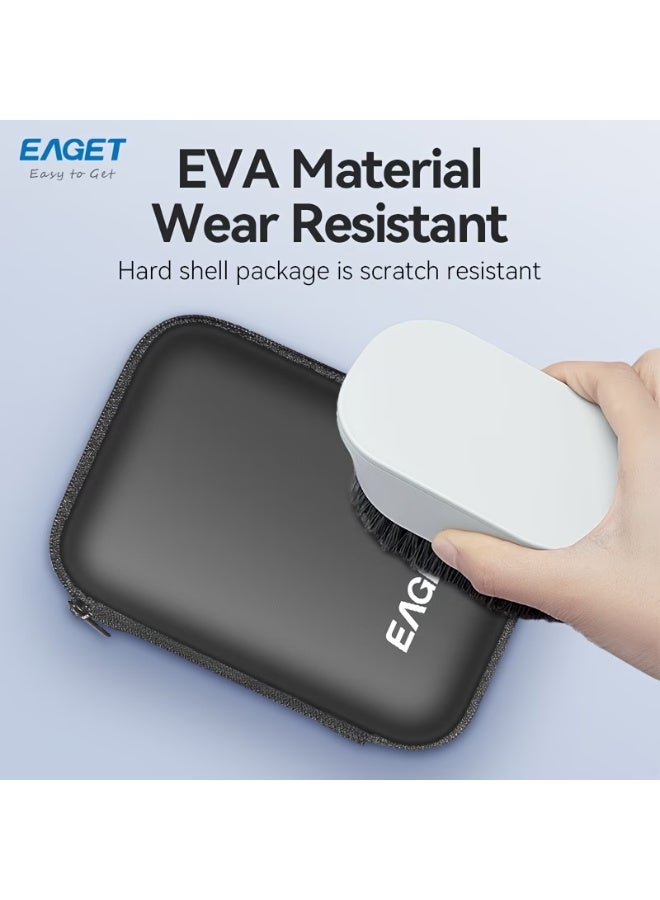 إيجيت حقيبة صلبة محمولة مصنوعة من مادة EVA، مصممة لحمل محركات الأقراص الصلبة (HDD/SSD) بحجم 6.35 سم، مناسبة للأجهزة الإلكترونية والملحقات، أبعادها 13.97 سم × 10.41 سم × 4.32 سم - Image 4