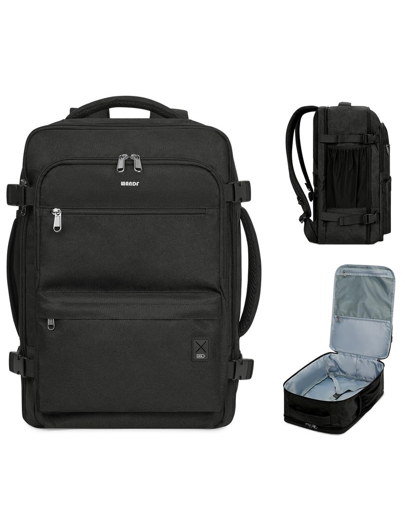 WANDF Travel Backpack For Spirit Airlines Personal Item Bag 18x14x8 with Wet Pocket, 17 Inch Laptop Backpack for Men WomenÃ¯Â¼Ë†BlackÃ¯Â¼â€° - Image 1