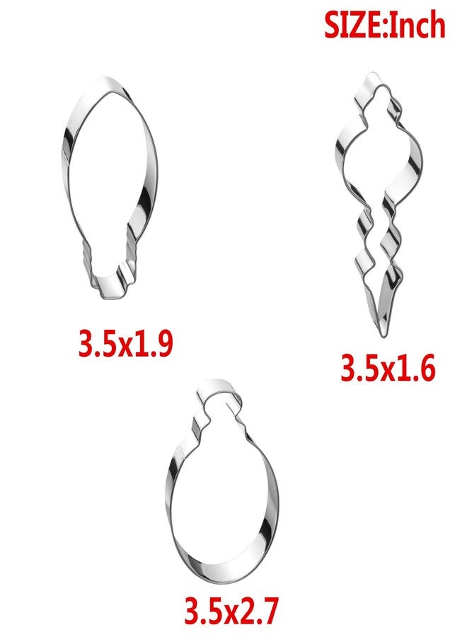 Maykito Christmas Ornament Cookie Cutter Set -6 Pieces In Assorted Designs - Stainless Steel - Image 3