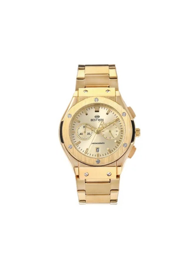 2026 New Business Men's WristWatch BESTWIN 971 Fashion Waterproof Stainless Steel Strap Date Display Casual Quartz Watch for Men
