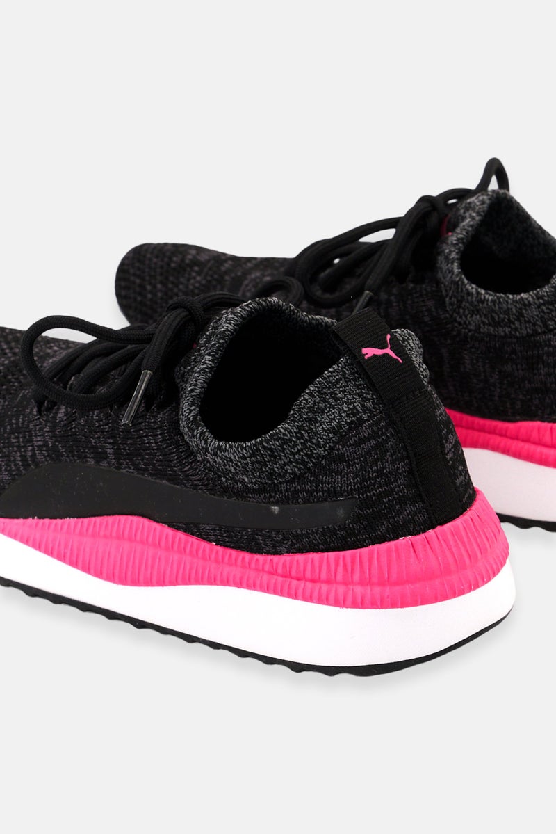 PUMA Kids Girl Pacer Next Fs Knit Lace Up Outdoor Shoes, Black Combo - Image 3