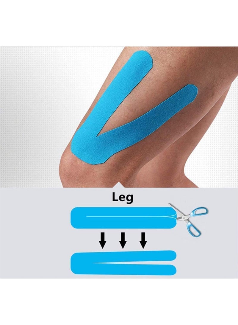 Kinesiology Tape, Medical Adhesive, Therapeutic Muscle Tape, Hypoallergenic, Breathable, Waterproof Adhesive for Sports and Injury Recovery, for Gym, Running, Tennis, Swimming, and Football, 5 Meters (Random Color) - Image 5