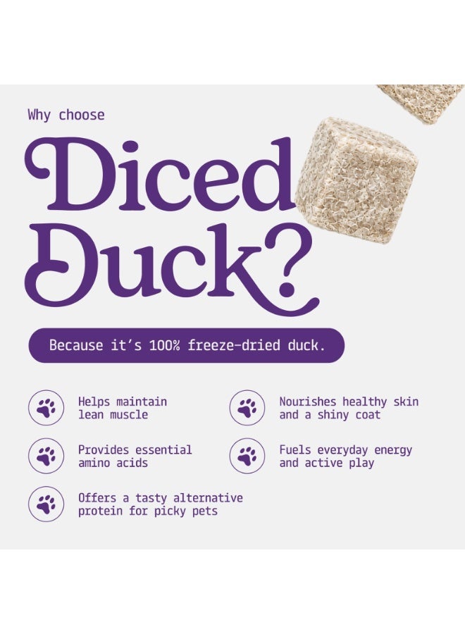 Carnibites Freeze Dried Diced Duck Treats for Cats and Dogs, 100% Natural, High Protein, 50g - Image 3