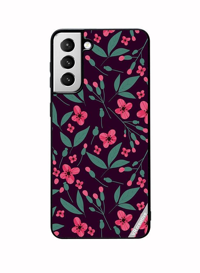 VR CREATIVE Protective Case Cover For Samsung Galaxy S22 5G Flower Design Multicolour - Image 1