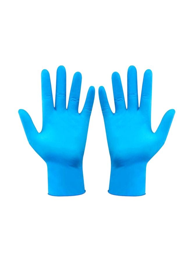 NIBEMINENT 50-Piece Disposable Latex Gloves Set Blue 18cm  - Image 1