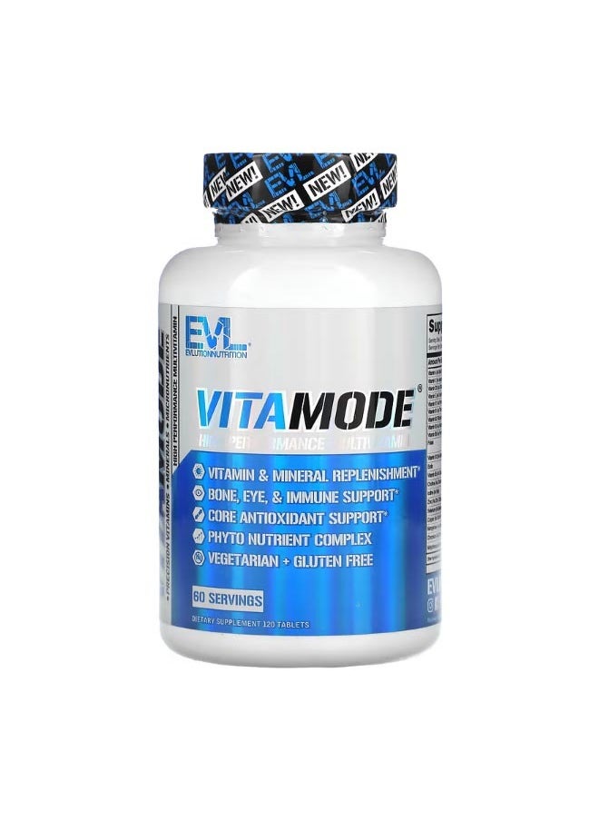 EVLUTION NUTRITION VitaMode High Performance Multivitamin 120 Tablets  - Image 1