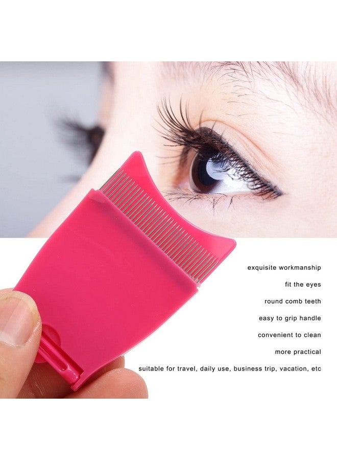 Sonew 2Pcs Folding Eye Lash Comb Eyelash Grooming Tool Portable Mini Travel Eyelash Separator For Home Or Beauty Makeup Salon - Image 3