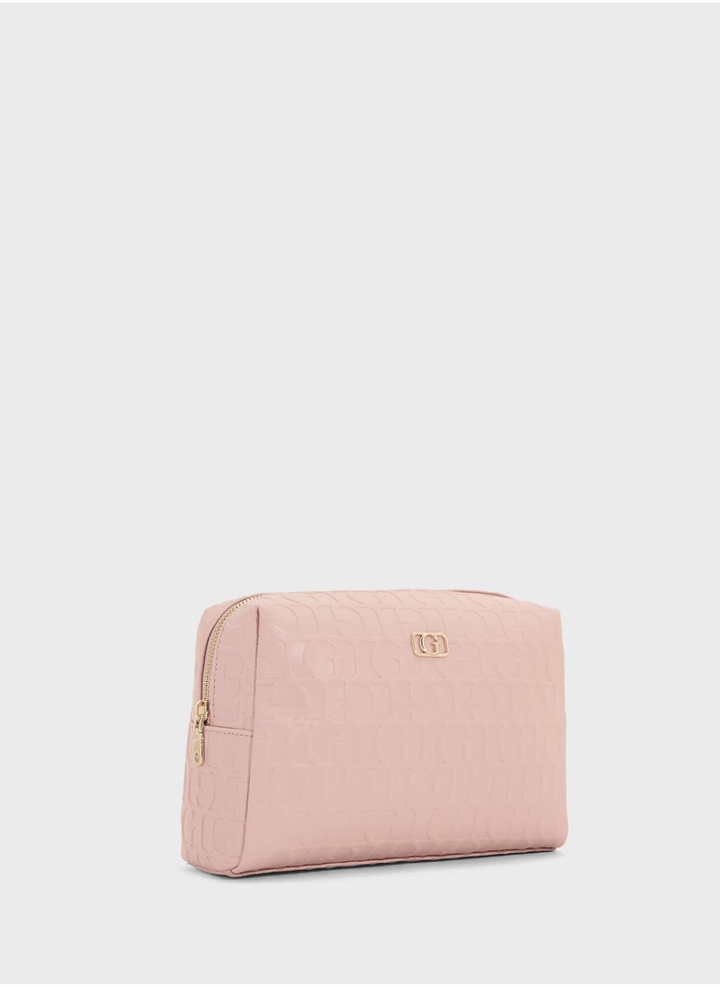 GUESS G Television Large Top Zip Wallet  - Image 3