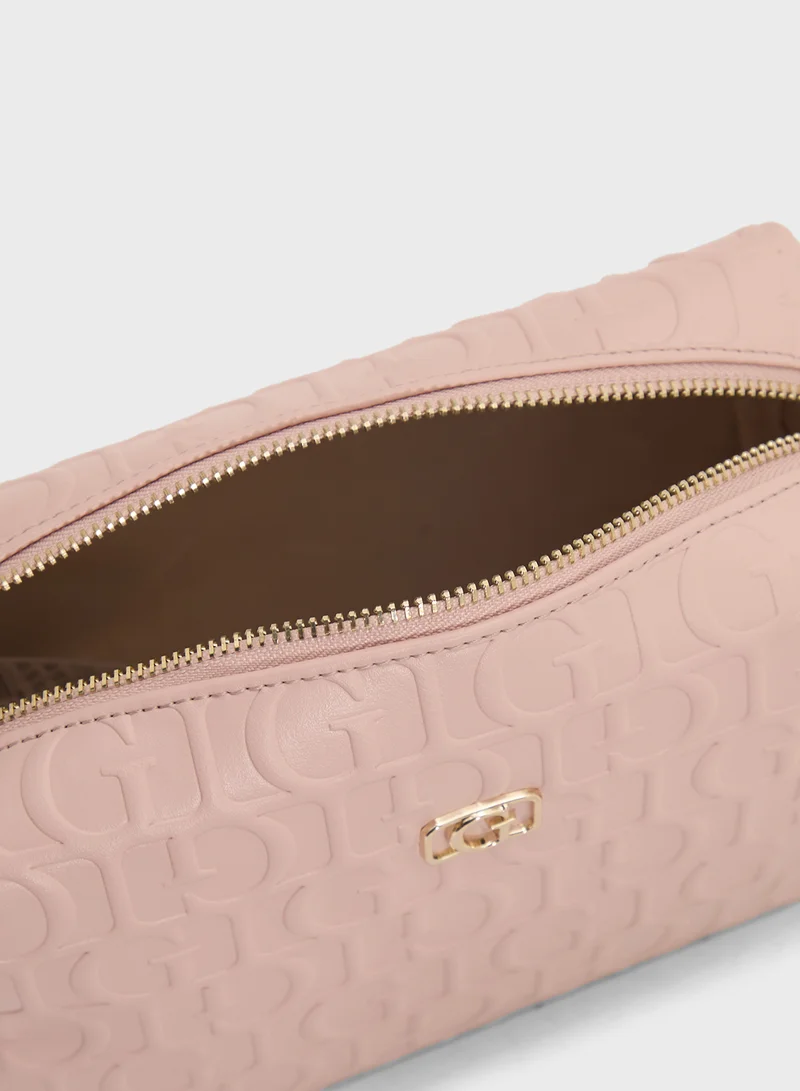 GUESS G Television Large Top Zip Wallet