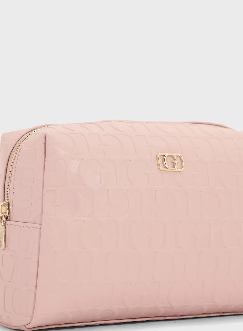GUESS G Television Large Top Zip Wallet
