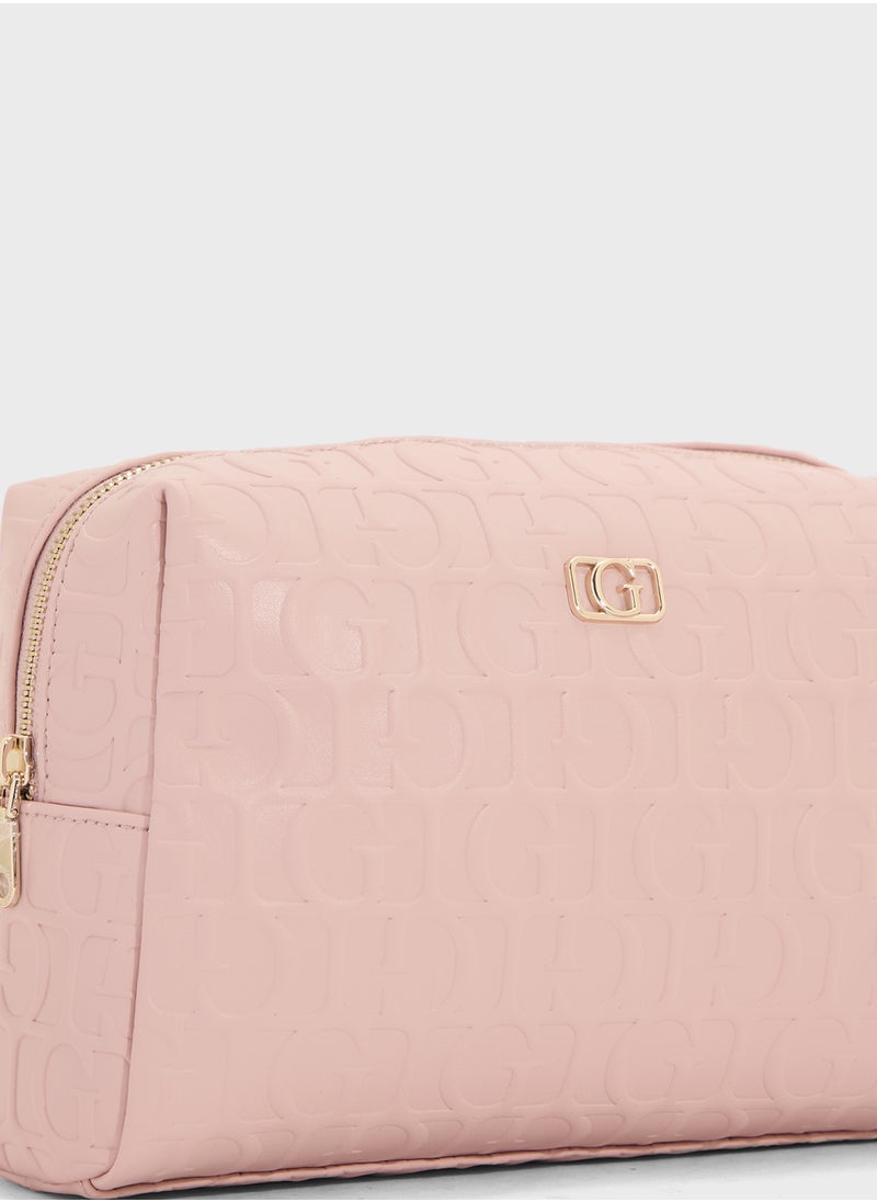 GUESS G Television Large Top Zip Wallet  - Image 4