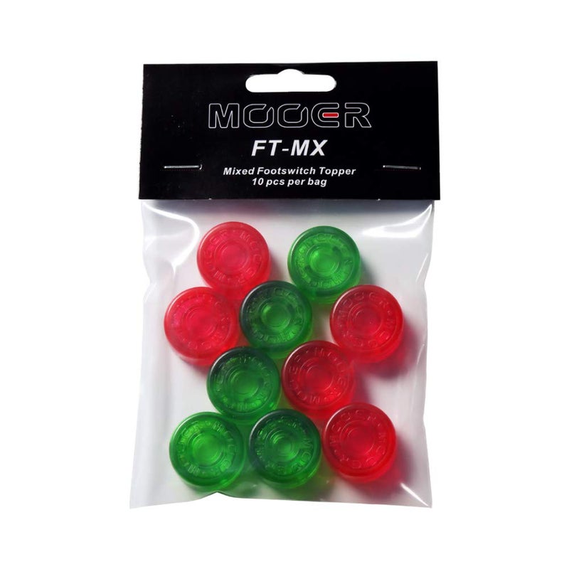 MOOER Red&Green Guitar Effects Pedal Footswitch Toppers - Image 1