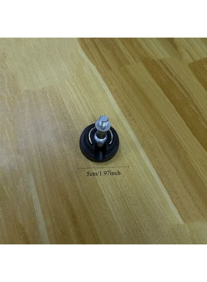 Black Rubber Non Slip Tripod Foot Pad 50mm Diameter Threaded Hole Camera Mount - Image 3