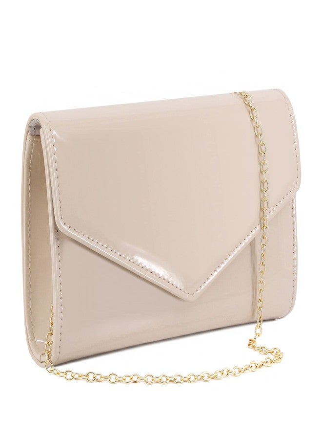 Naimo Patent Leather Glossy Envelope Clutch Flap Evening Bag Foldover Classic Handbag Wedding Party Clutches Purse - Image 1