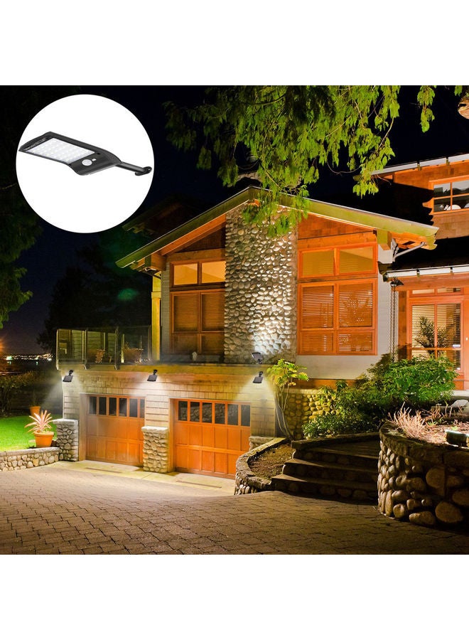 مصباح الشارع الشمسي الذي يعمل بالطاقة الشمسية ومجهز بقاعدة دوارة وجهاز تحكم عن بعد - أسود - Image 2