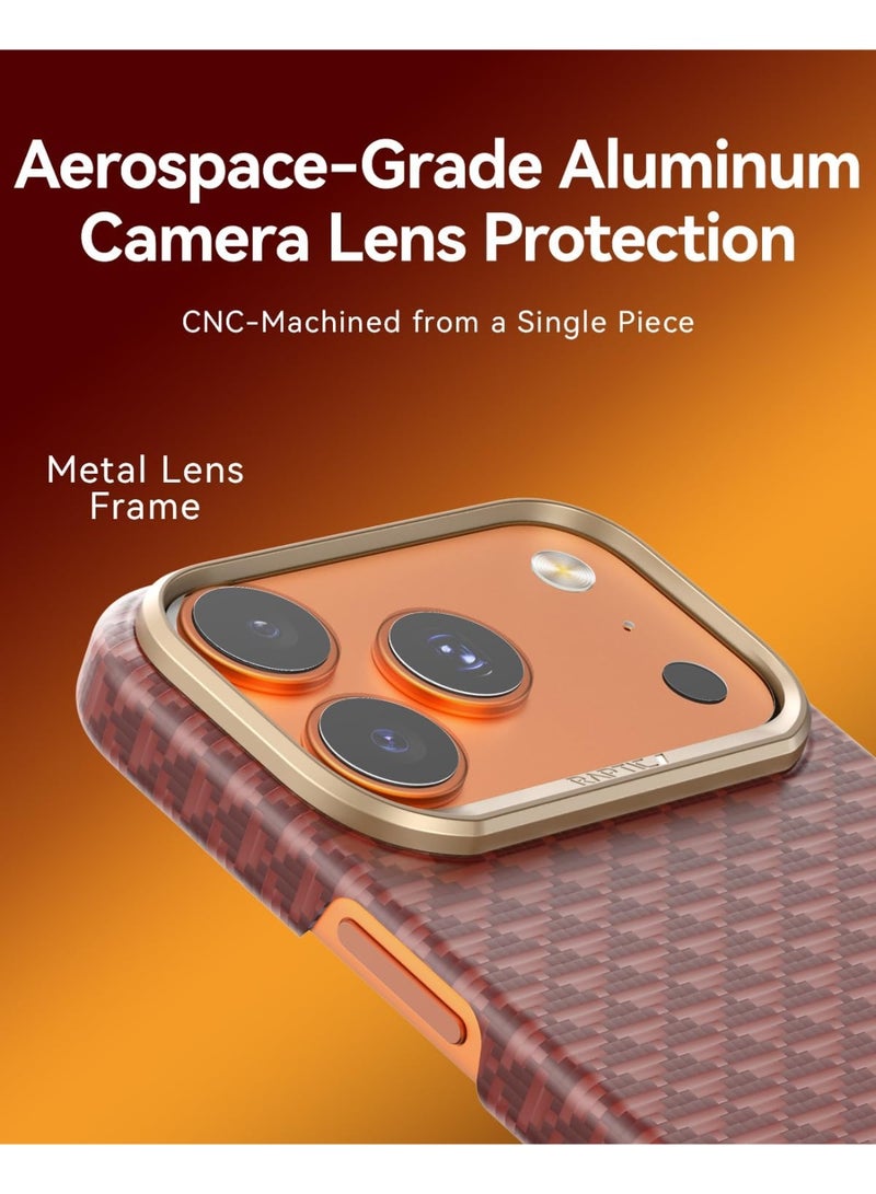 RAPTIC غطاء أراميد لجهاز آيفون 17 برو [ماج سيف] فائق النحافة 1500D من ألياف الأراميد - شرقي - Image 5