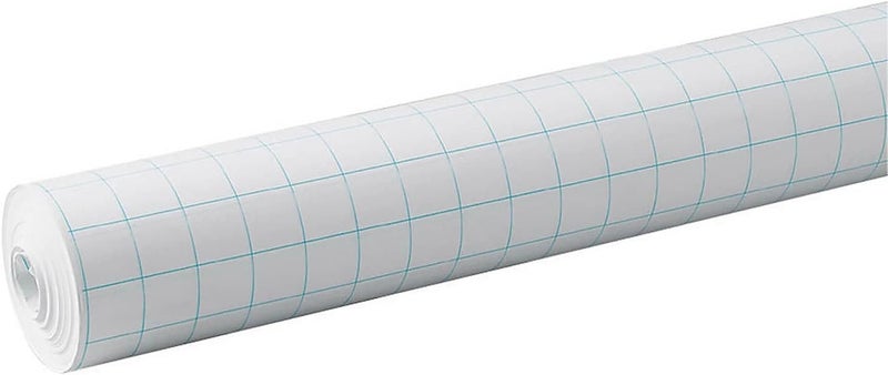 Pacon 34-inch x 200' Quadrille Ruled Grid Paper Roll - White - Image 1